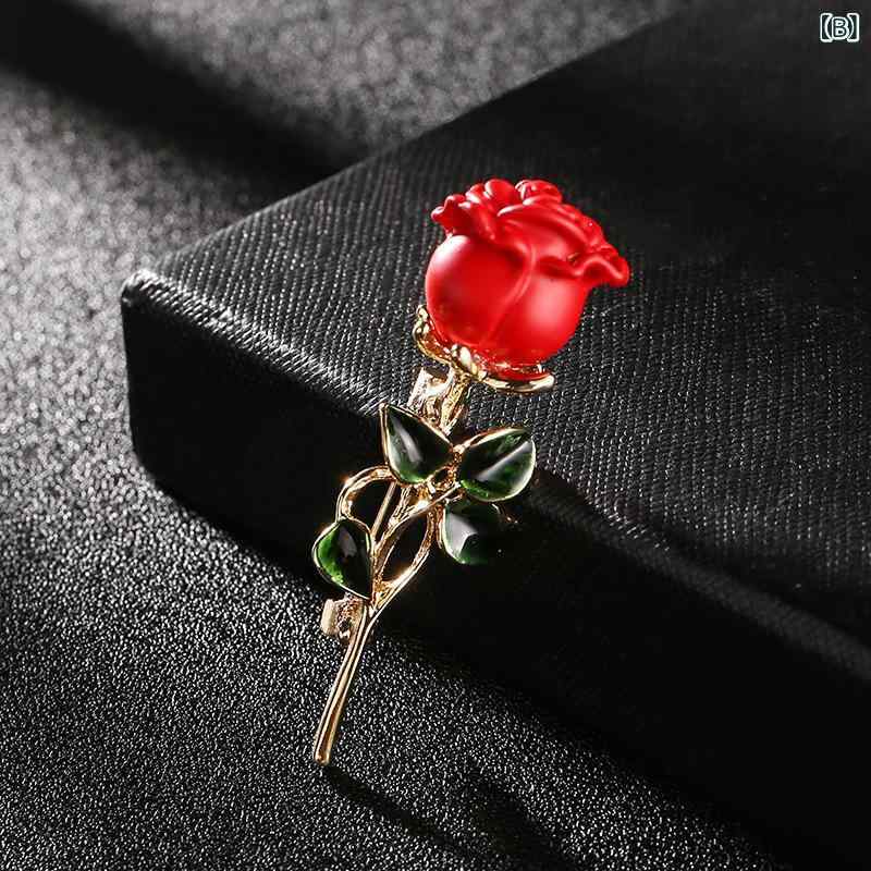 ブローチ メンズ レディース ピン 薔薇 ローズ フラワー コサージュ シンプル ヴィ...
