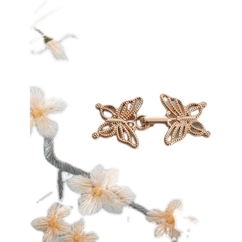 ・素材: 合金・形状: チャイナボタン・用途: チャイナドレス・カラー展開: シルバー、ライトゴールド、ブラック・サイズ: 40mm × 20mm