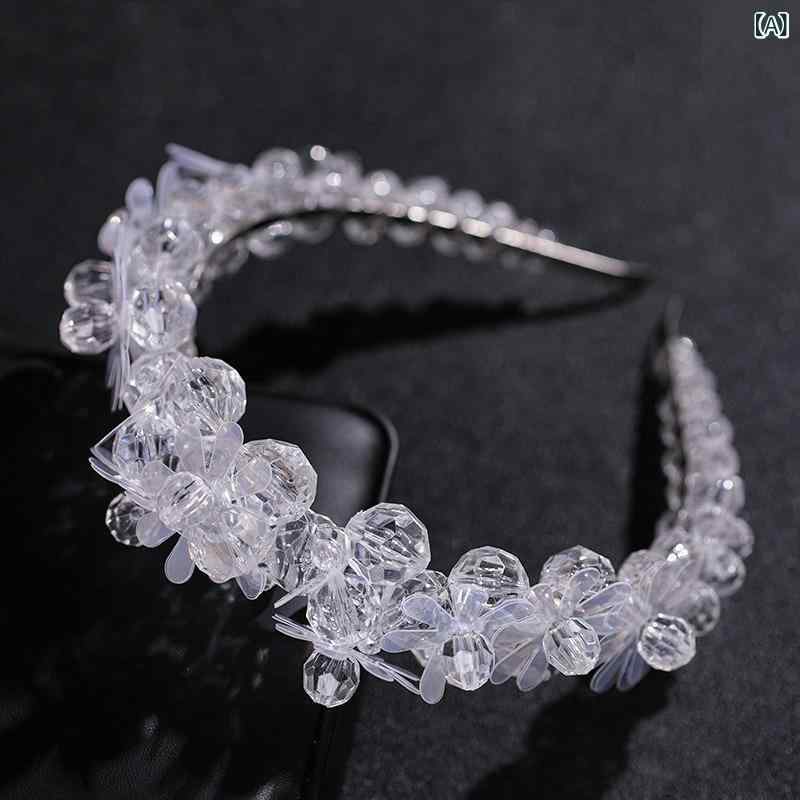 ヘアアクセサリー レディース カチューシャ ヘッドドレス 結婚式 ウェディング ブ...