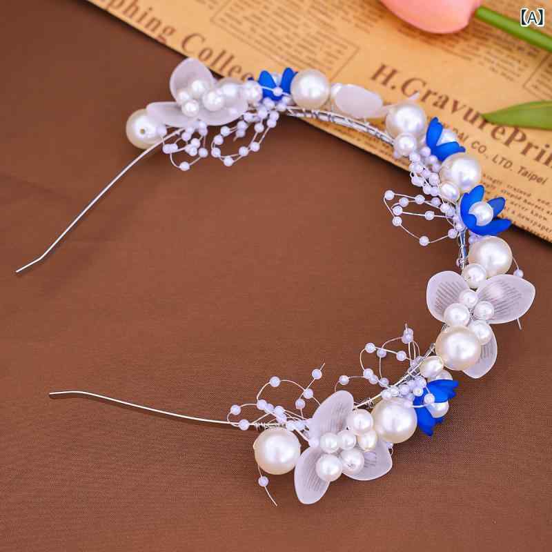カチューシャ レディース ヘアバンド アクセサリー 髪飾り ヘッドドレス ブライダル 結婚式 シンプル パール フラワー ハンドメイド ビ..