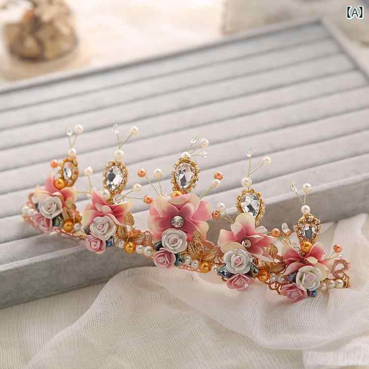 ティアラ レディース 王冠 ヘッドドレス ヘアアクセサリー 髪飾り 結婚式 披露宴 前撮り ウェディング ブライダル 花嫁 クリスタル ビーズ ジルコニア 電気メッキ加工 高級感 韓国 秋冬 シルバー マルチカラー 華やか エレガント 2