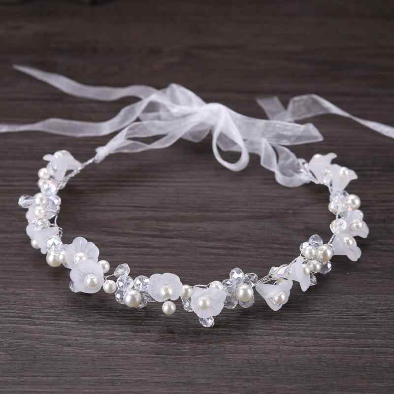 カチューシャ キッズ 子供 女の子 ヘッドドレス ハンドメイド クリスタル ビジュー...