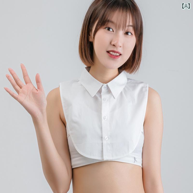付け襟 メンズ レディース 綿 コットン ホワイト ブラック ブルー オールシーズン 通勤 普段使い パーティー 重ね着風 レイヤード シャツ用 カジュアル シンプル 無地 チェック ストライプ柄 トップス アクセサリー おしゃれ かわいい ビジネス 2