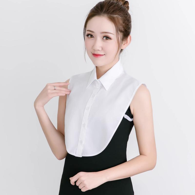 付け襟 レディース シャツ ブラウス セーター 重ね着風 レイヤード ポインテッド ビジネス 通勤 事務服 春夏 白 黒 綿 ポリエステル アセテート繊維 ナイロン アクリル 無地 ハリ感 インナー おしゃれ かわいい
