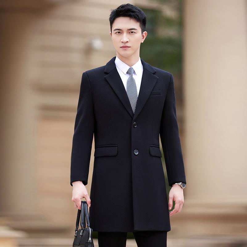 ・カテゴリ: コート・スタイル: 韓国・フィット感: スリムフィット・厚み: 厚手・対象: 青年、ビジネス・主な素材: ポリエステル・裏地: ポリエステル・着用シーン: 通勤・ネックライン: テーラードカラー・柄: 無地・機能性: 加工・詳細: マルチポケット、パッチポケット、ストレートヘム・カラー展開: ブラック・サイズ展開: S、M、L、XL、2XL、3XL、4XL