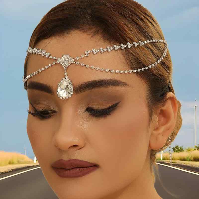 ヘッドドレス レディース ヘアアクセサリー ヘッドチェーン 髪飾り 欧米風 ゴール...