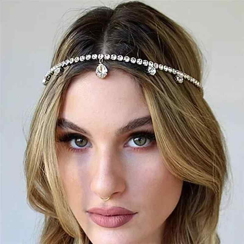 ヘッドチェーン レディース ヘアアクセサリー 欧米 ヴィンテージ風 舞踏会 パーテ...