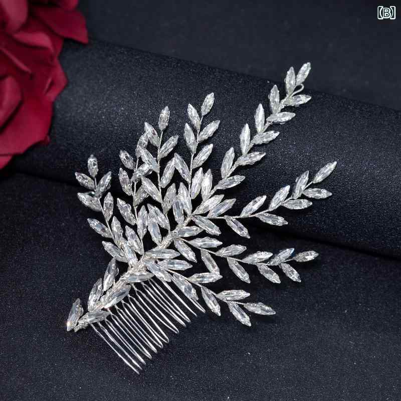 ヘアアクセサリー レディース ヘッドドレス 髪飾り コーム クリップ 花嫁 欧米風 ラインストーン クリスタル ビジュー 華やか 高級感 上品 シルバー ゴールド 結婚式 披露宴 パーティー ドレス セット 3