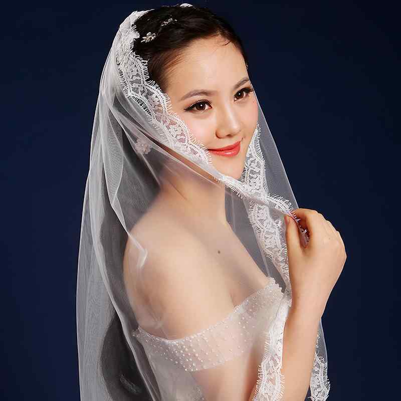 ウエディングベール レディース ロング 花嫁 結婚式 披露宴 挙式 ブライダル レース チュール 刺繍 トレーン 韓国 ショール ホワイト オフホワイト アクセサリー 小物 髪飾り ヘッドドレス 豪華 上品 透け感
