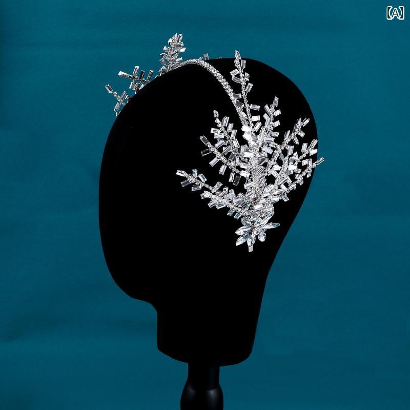 カチューシャ レディース ヘアアクセサリー ヘッドドレス シルバー ラインストーン...