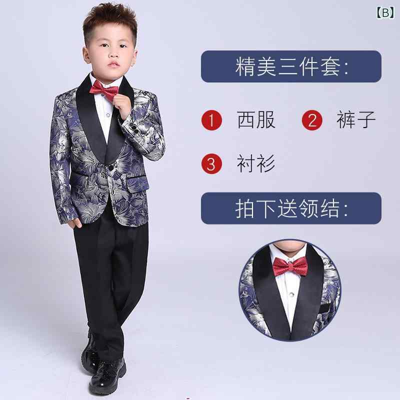スーツ 男の子 セットアップ 子供 礼服 フォーマル 英国風 ブリティッシュスタイル 結婚式 発表会 冠婚葬祭 演出服 ステージ衣装 ランウェイ 正装 高級感 柔らかい オールシーズン 九分丈 ボタン ジュニア キッズ ウェア カッコいい - 3