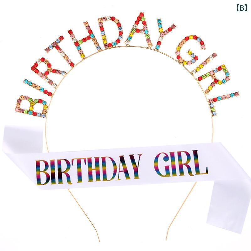 Catuxa chica dulce conjunto cumpleaños cumpleaños chica fiesta cristal piedra de línea alfabeto colorido chica dulce memorable sash hombros protagonista espectáculo productos metálicos — vista 2
