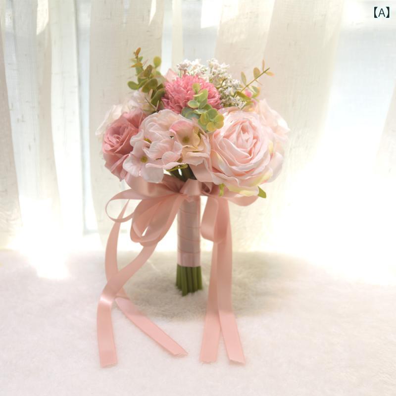 ブーケ レディース ウエディング 造花 ローズ 薔薇 フラワー 結婚式 ブライダル 花...