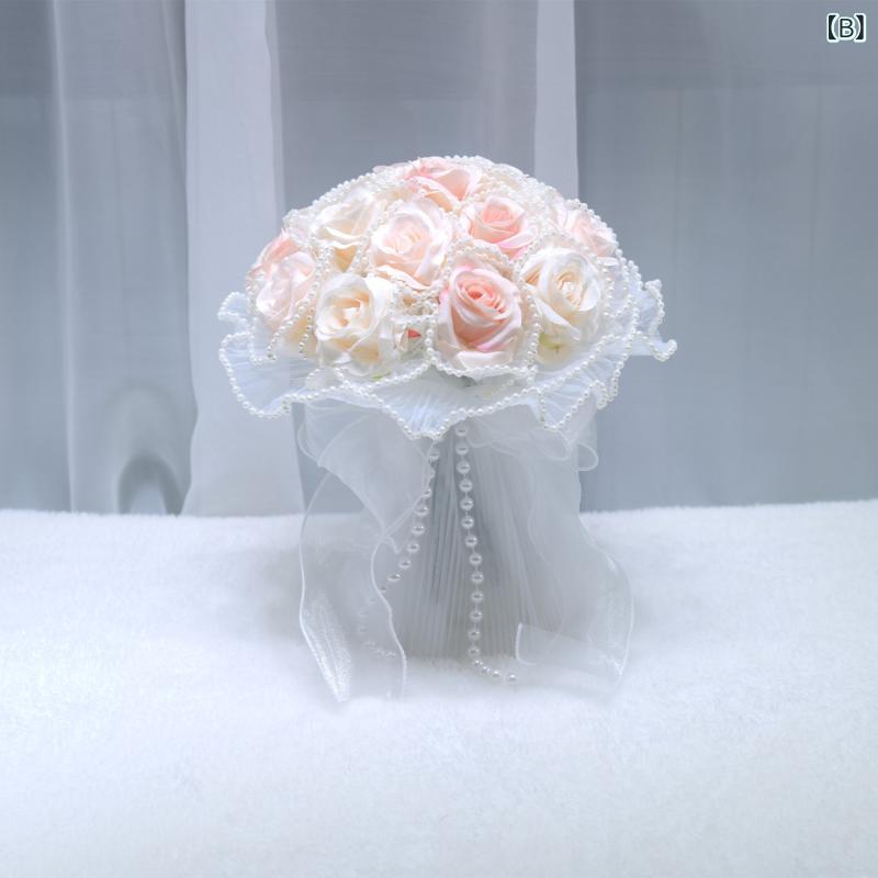花束 レディース ブーケ 薔薇 造花 フラワー アーティフィシャルフラワー ウエディ...
