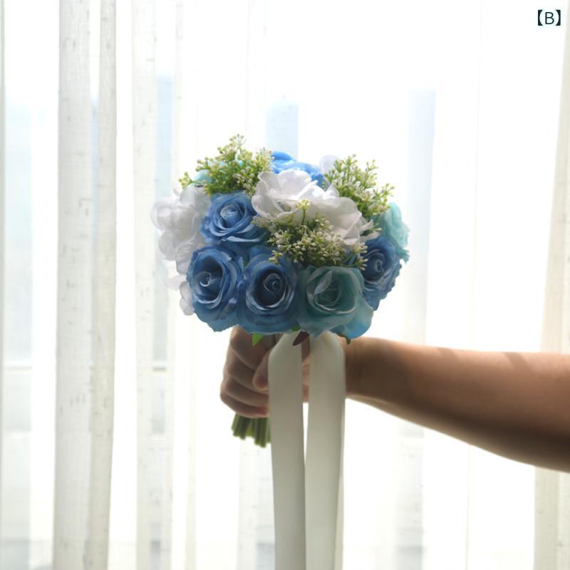 ブーケ レディース 花束 造花 結婚式 披露宴 前撮り ウェディング ブライダル 韓国...