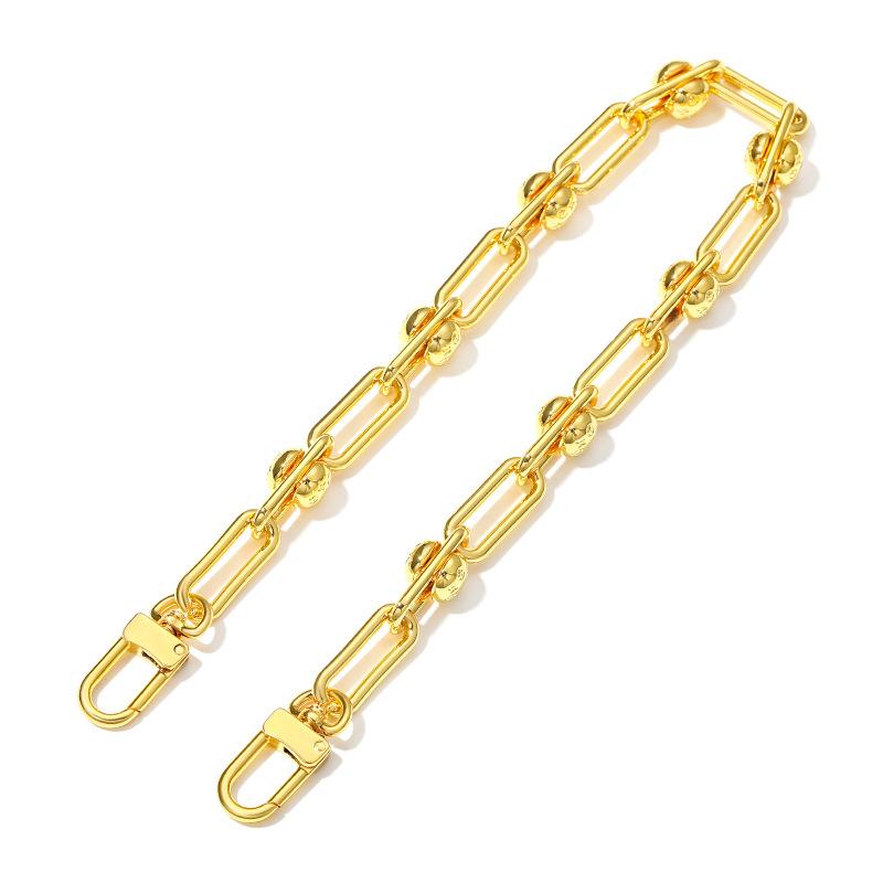 樂天商城 - バッグチャーム メンズ レディース アクセサリーパーツ 鞄用 チェーン ハンドストラップ 合金製 DIY ハンドメイド 改造 付け替え 短め 45cm 無地 ストリート系 春夏 ゴールド シルバー 高級感 頑丈 持ち手