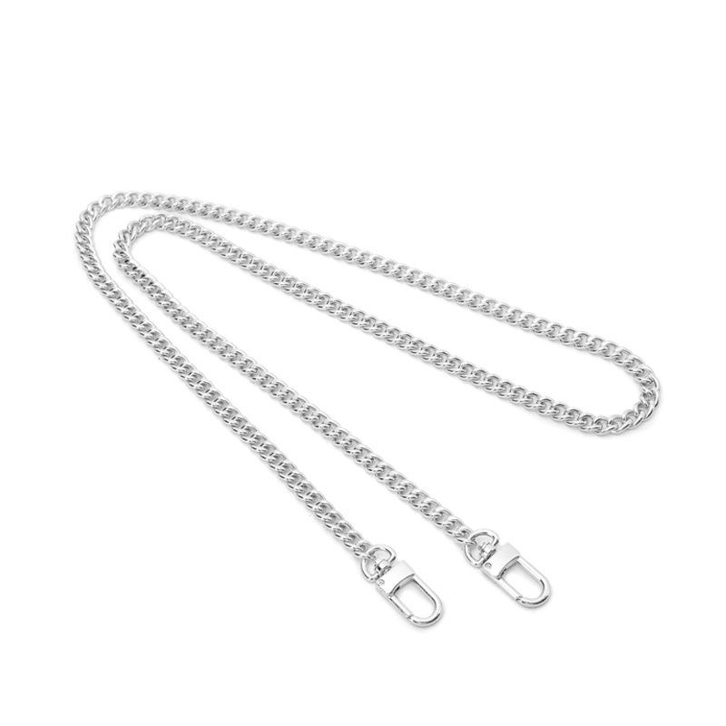 バッグ用ストラップ レディース 春夏 チェーン ショルダーベルト 付け替え 金属 高級感 シルバー 斜めがけ 肩掛け 脇下 ミニサイズ カ..