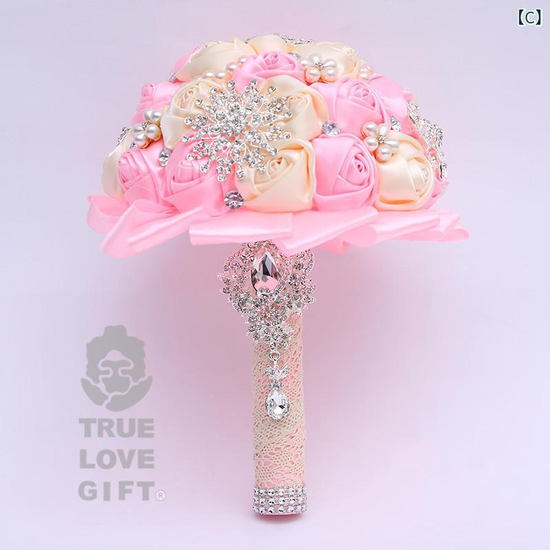 ブーケ レディース 韓国 ウェディング 結婚式 撮影小物 インテリア 道具 造花 アー...