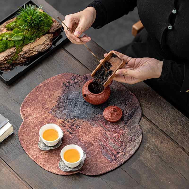 ・カテゴリ: 茶席・素材: 布・重量: 約0.2kg・スタイル: 中国風・サイズ: 33×33cm・カラー展開: パープル、鶴イエロー、グレー（アジサイ）、竹、梅、ブラウン、飛鶴、麦の穂、蟠桃ブルー