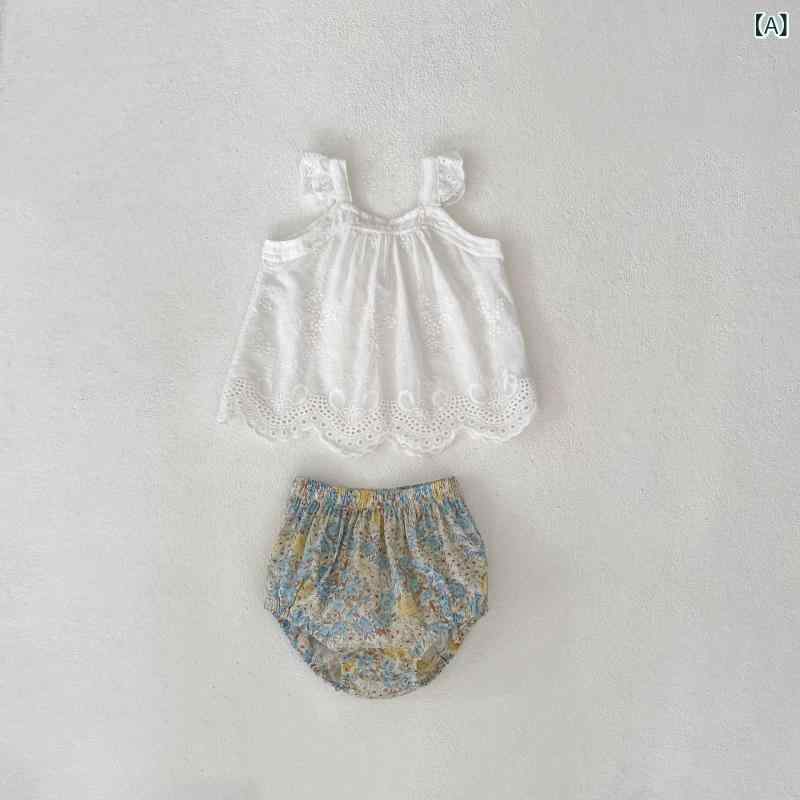 セットアップ 女の子 ベビー キッズ 1-3歳 子供服 春夏 綿 コットン キャミソール ...