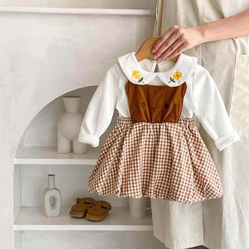 ・カテゴリ: 子供服セットアップ・性別: 女の子用・スタイル: カジュアル・セット内容: スカートセット・セット点数: 2点セット・対象年齢: 乳幼児 (1〜3歳)・袖丈: 長袖・生地の厚さ: 普通・柄: チェック、無地、花柄・素材: 綿・主な素材含有量: 95%・着脱仕様: プルオーバー・身長: 73cm, 80cm, 90cm, 100cm, 110cm