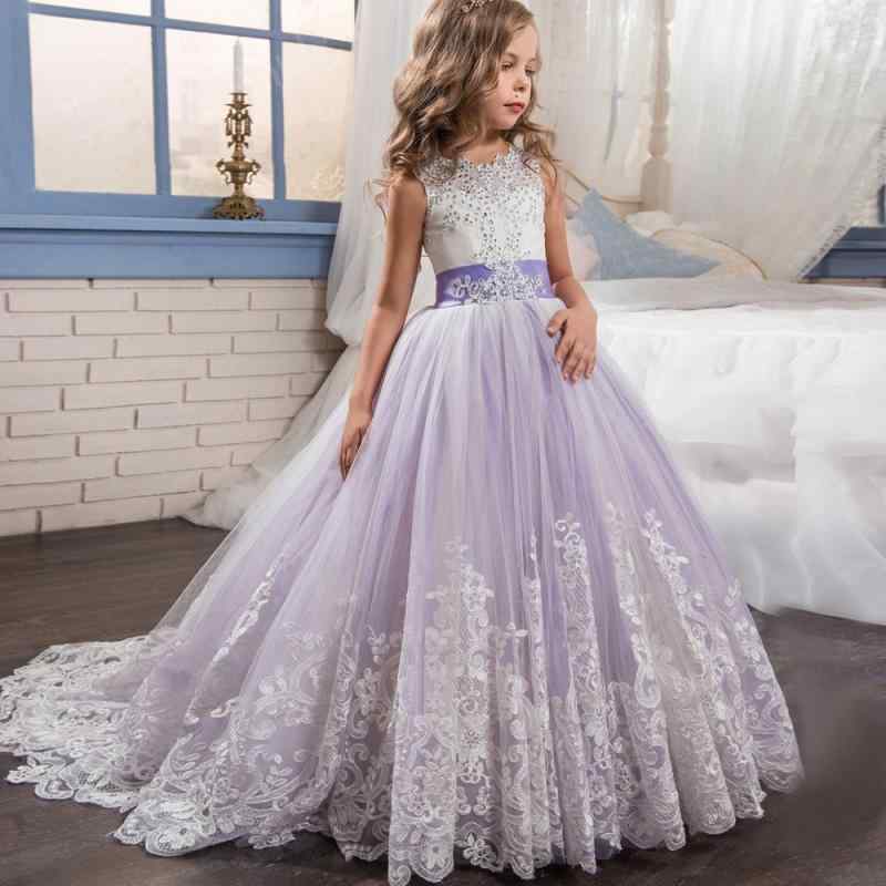 樂天商城 - ワンピース 女の子 キッズ 子供 プリンセスドレス 発表会 結婚式 パーティー 2-14歳 ロング丈 チュール チュチュ フリル レース ティアード フォーマル オールシーズン 高級感 かわいい ピンク シャンパン