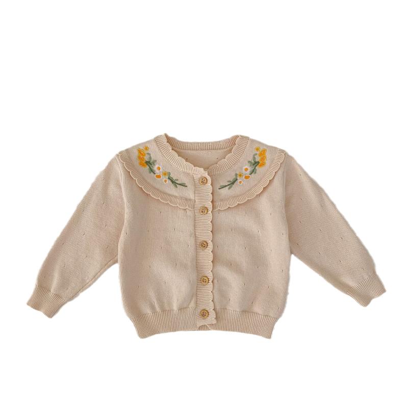 ・カテゴリ: 子供服アウター、ジャケット、コート・性別: 女の子・対象年齢: 新生児（0〜1歳、80cm以下）・スタイル: カジュアル、カントリー調・: カーディガン・柄: 花柄・厚さ: 厚手・袖丈: 長袖・素材: 綿 95%・裏地: 綿 ・カラー展開: ピンク・サイズ展開: 66cm、73cm、80cm、90cm、100cm・丈: ミドル丈