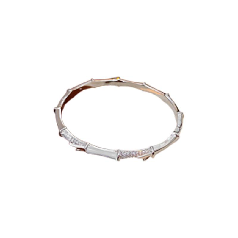 Leather - ブレスレット レディース バングル 腕輪 電気メッキ加工 シェル 貝殻 ジルコニア バンブー 竹 レトロ アンティーク風 上品 エレガント 高級感 高見え ジュエリー アクセサリー ゴールド シルバー 華奢 春夏