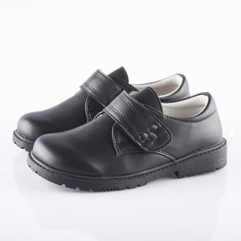 Formal Shoes - フォーマルシューズ 男の子 キッズ ジュニア 牛革 レザー エナメル 黒 ブラック ローカット 面ファスナー 蒸れにくい 防滑 耐摩耗性 丈夫 発表会 通学 冠婚葬祭 英国風 高級感 オールシーズン カジュアル