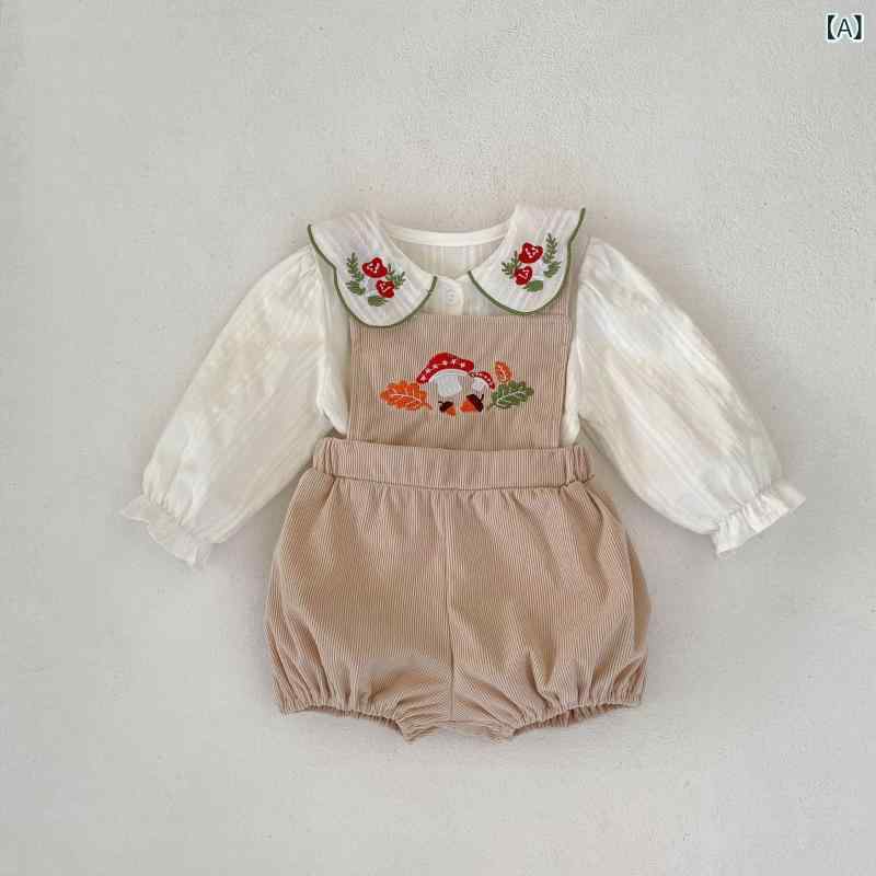 セットアップ ベビー キッズ 男の子 女の子 カーディガン 刺繍 花柄 長袖 トップス...