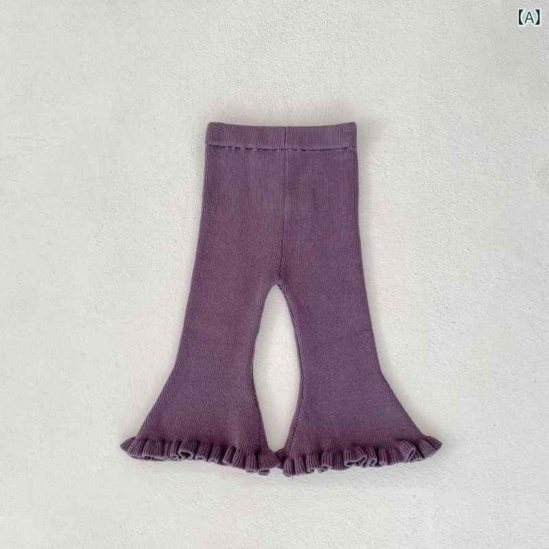 フレアパンツ ベビー キッズ 女の子 ベルボトム 長ズボン ロング ボトムス 秋冬 綿...