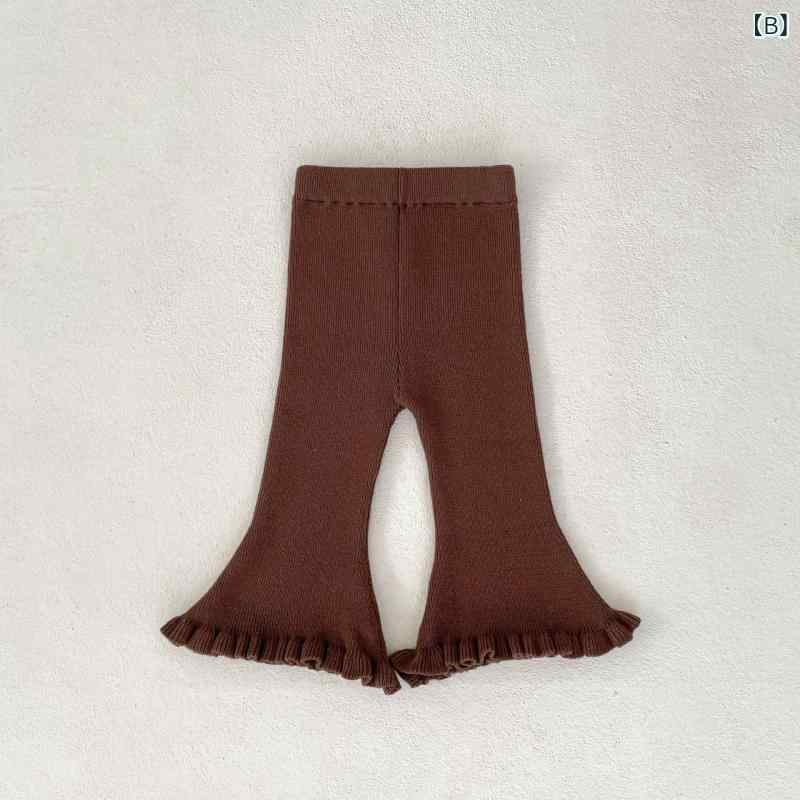 フレアパンツ ベビー キッズ 女の子 ベルボトム 長ズボン ロング ボトムス 秋冬 綿...