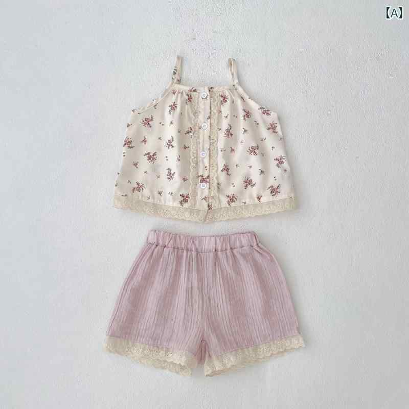 セットアップ 女の子 ベビー服 子供服 キッズウェア 夏 上下セット 2点セット 花柄...