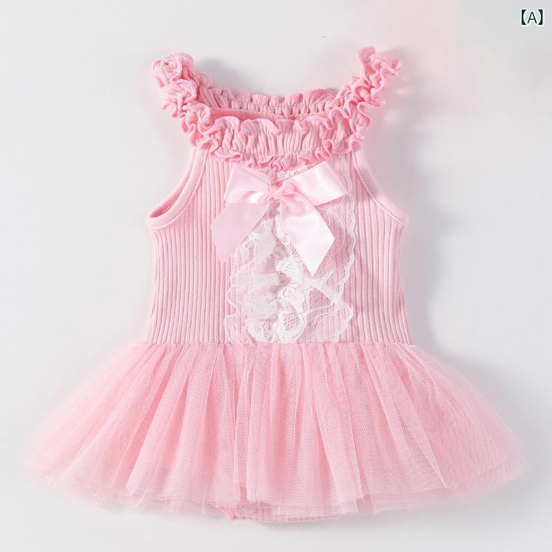 ワンピース 女の子 ベビー 赤ちゃん 春夏 綿 コットン Aライン ノースリーブ スト...