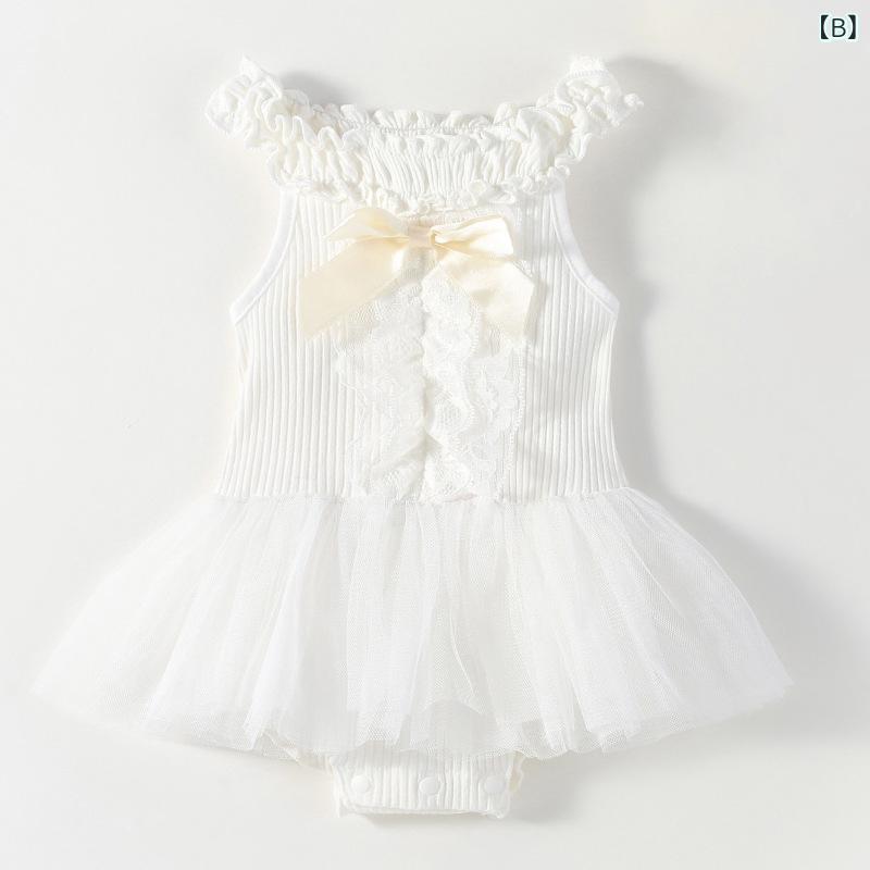 ワンピース 女の子 ベビー 赤ちゃん 春夏 綿 コットン Aライン ノースリーブ スト...