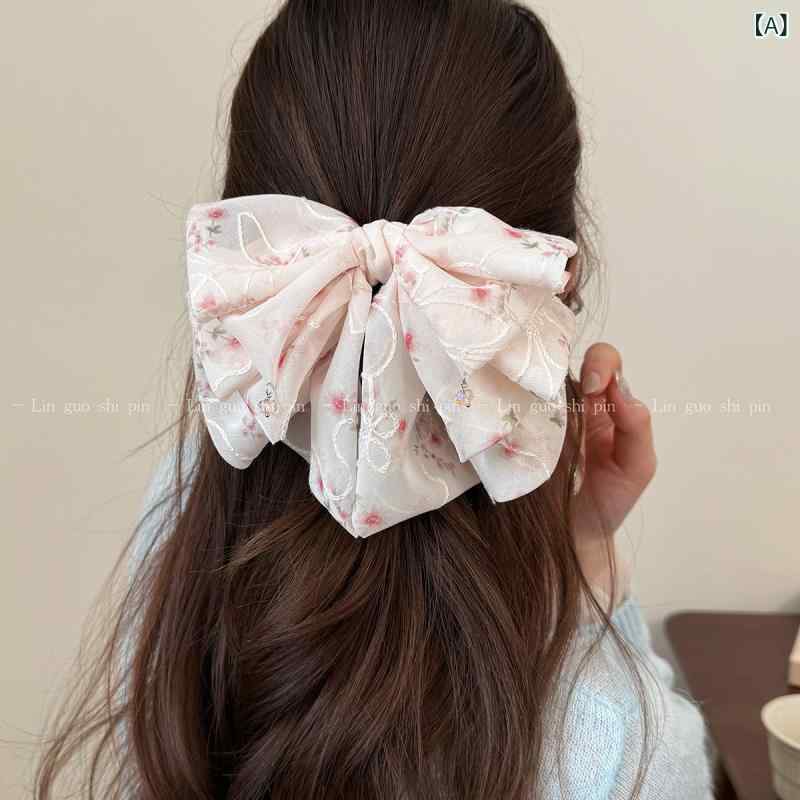 ・カテゴリ: ヘアアクセサリー・素材: チュール・スタイル: レディース・加工: ハンドメイド・タイプ: バナナクリップ・: リボン・テイスト: フェミニン、韓国スタイル・カラー展開: ピンク、パープル