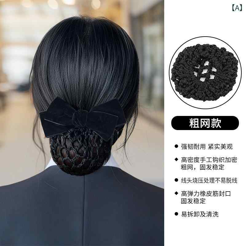 バレッタ レディース リボン ヘアアクセサリー 髪飾り ヘアネット シニヨンネット ...