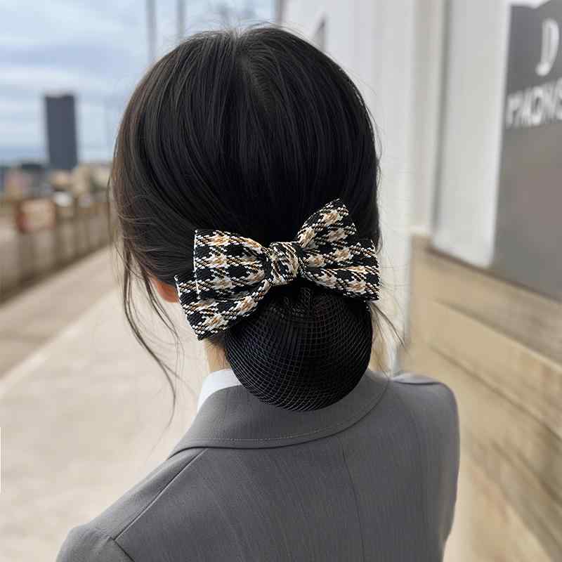 ネットバレッタ レディース ヘアアクセサリー 留め具 網 髪飾り リボン アップスタ...