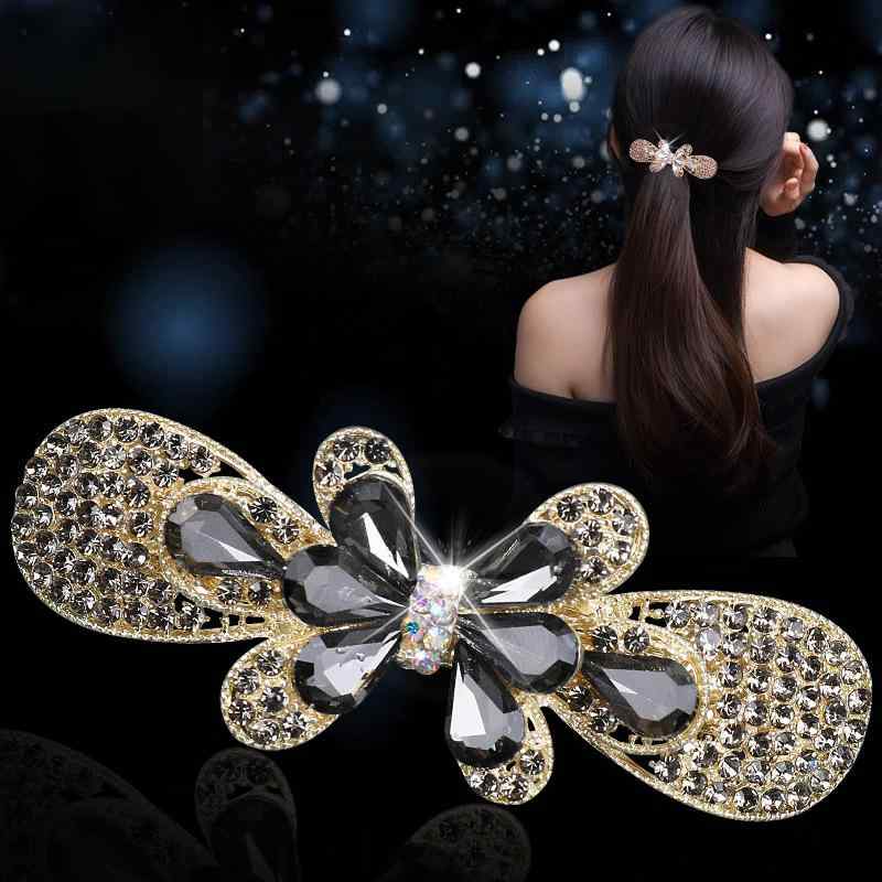・カテゴリ: ヘアアクセサリー・タイプ: バレッタ・素材: 金属・加工: メッキ・: バタフライ・カラー展開: シャンパンピンク、パープル、シャンパン、ピンク、グレー・対象: レディース・スタイル: ラグジュアリー、オフィス