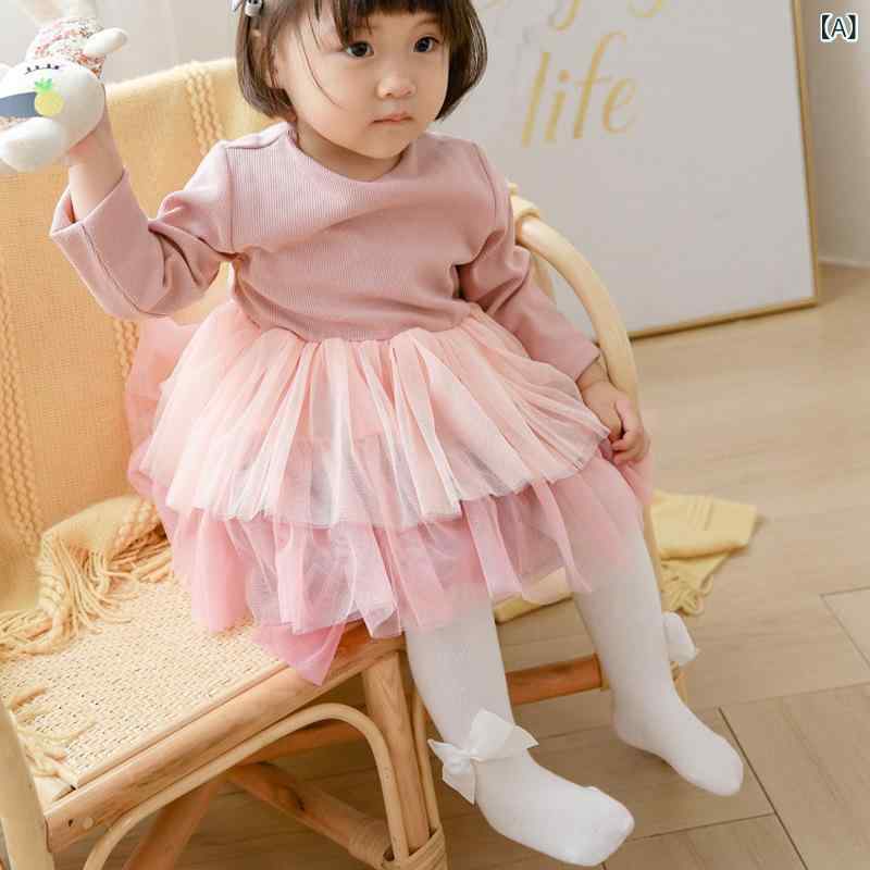 タイツ ベビー 女の子 レギンス スパッツ 春秋 リボン 手縫い マチ おむつ コーマ...