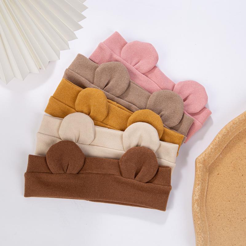 ヘアバンド ベビー キッズ 男の子 女の子 小熊 クマ耳 かわいい リボン レース レトロ プリンセス 秋冬 伸縮性 柔らかい ヘッドドレス 髪飾り 赤ちゃん 幼児 0-3歳 無地 ブラック ベージュ カーキ ポリエステル スパンデックス アク