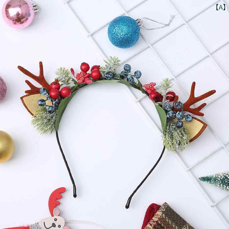 カチューシャ キッズ 男の子 女の子 クリスマス トナカイ 鹿の角 ヘアバンド かわ...