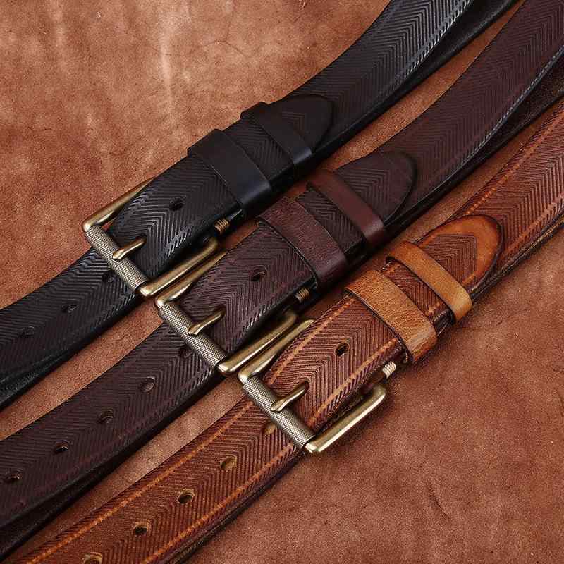 ・素材: レザー・革の特徴: トップレイヤー牛革・バックル素材: 銅・留め具方式: ピンバックル・カラー展開: ブラック、コーヒー、カーキ・幅: 3.8cm・厚さ: 5.5mm・サイズ展開: 100cm、105cm、110cm、115cm、120cm、125cm、130cm・スタイル: レトロ、香港スタイル、文芸、プレッピー、中華風、文芸レトロ・加工: ウォッシュ加工、ヴィンテージ加工、ハンドメイド、ベジタブルタンニン鞣し