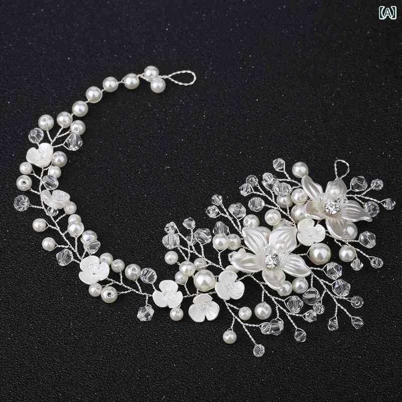 ヘッドドレス レディース カチューシャ ヘアバンド 髪飾り ヘアアクセサリー 結婚...