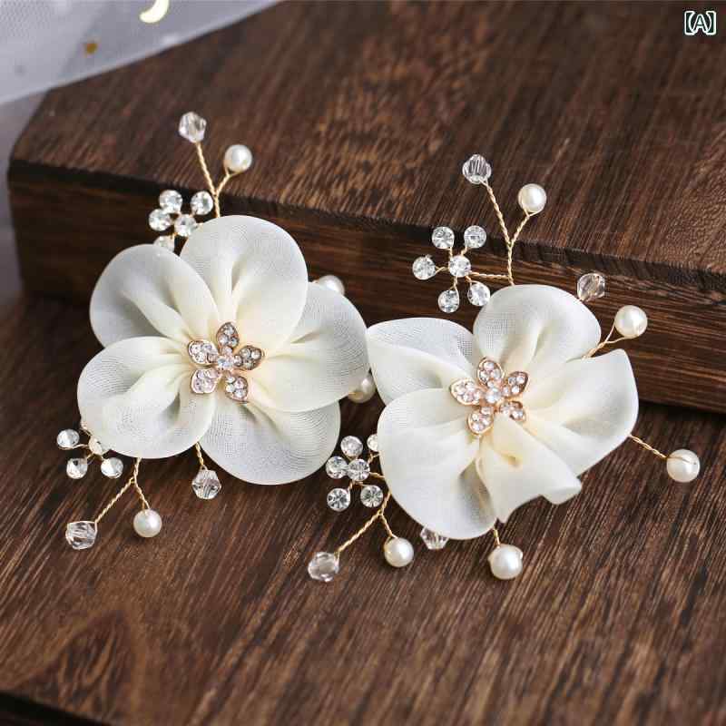 シューズクリップ レディース 花嫁 結婚式 二次会 通勤 ハンドメイド パール パー...