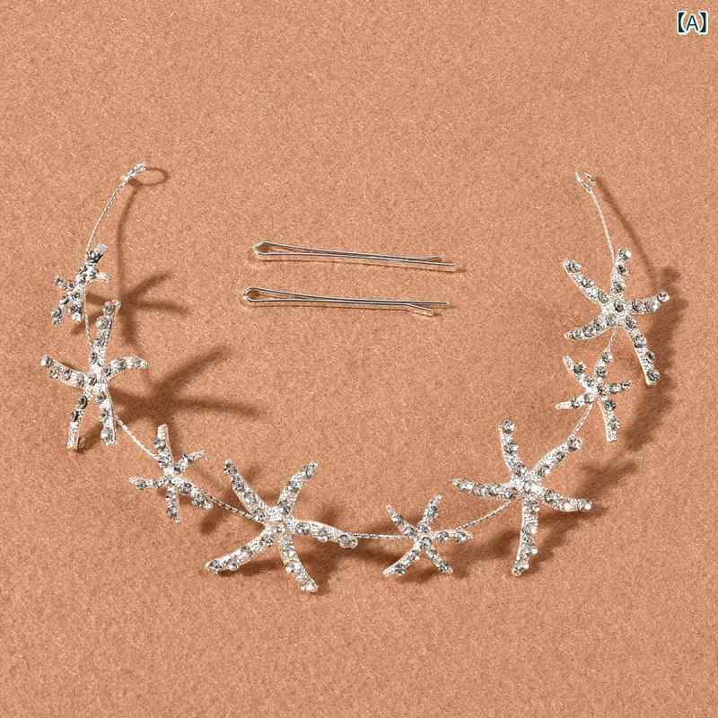 カチューシャ レディース ヘアアクセサリー 髪飾り ヒトデ スターフィッシュ 星 ス...