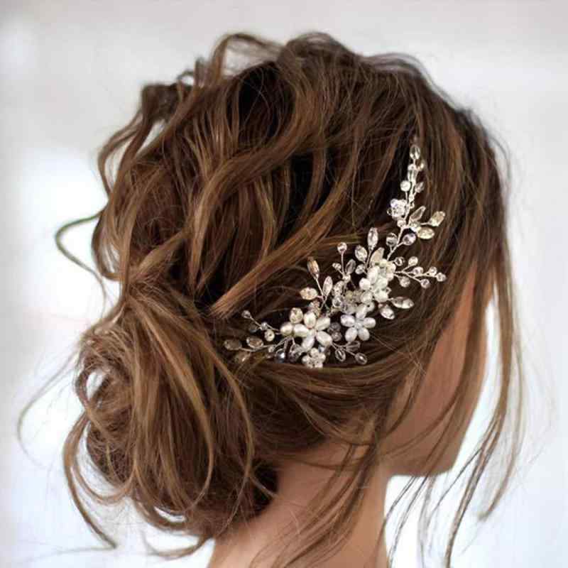 ヘアアクセサリー レディース 結婚式 パーティー 花嫁 髪飾り ヘッド...