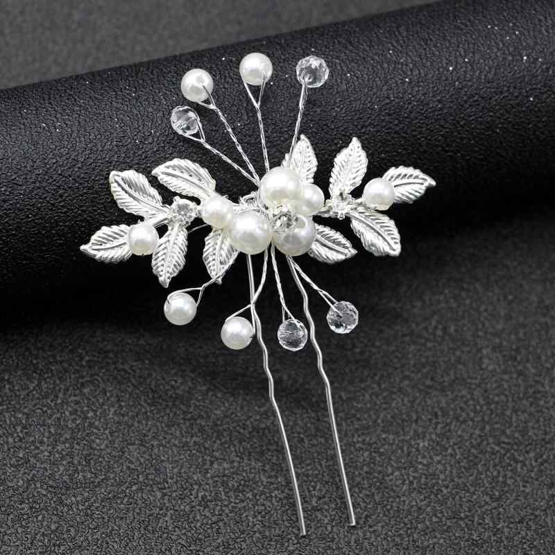 ヘッドドレス レディース 結婚式 ウエディング 披露宴 花嫁 髪飾り かんざし ヘアピン パール パール ゴールド シルバー リーフモチーフ ハンドメイド アンティーク調 レトロ クラシック 春夏 合金 華やか かわいい 上品