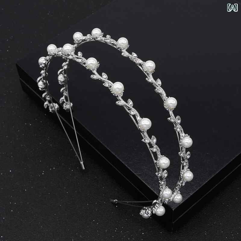 カチューシャ レディース ヘアアクセサリー ヘッドドレス 結婚式 ウェディング ブ...