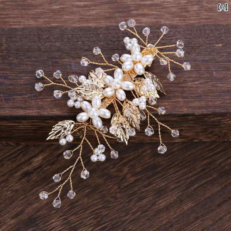 ヘッドドレス レディース 髪飾り ヘアアクセサリー 結婚式 ブライダル 花嫁 ウェデ...